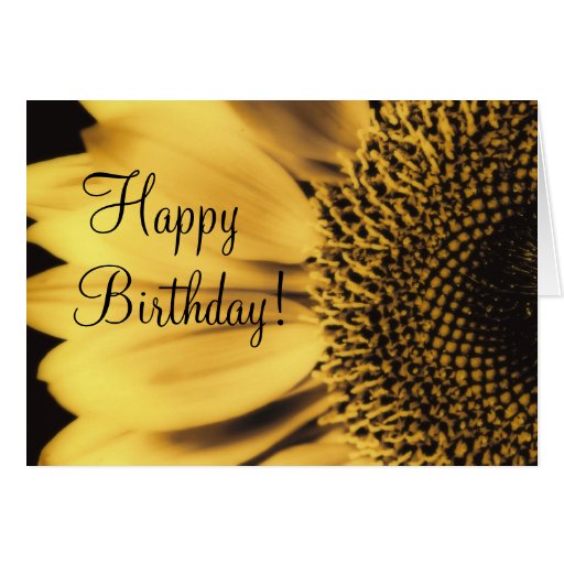 Happy Birthday Sunflower Card, template, personali | Zazzle