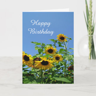 Happy Birthday Sunflowers Card