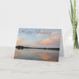 Happy birthday sunrise at the lake card