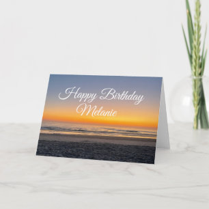 Happy Birthday Sunset Beach Card
