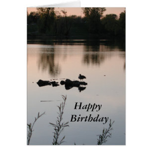 Happy Birthday Sunset Card by Janz
