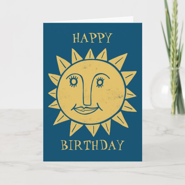 HAPPY BIRTHDAY SUNSHINE Blue Card (Front)