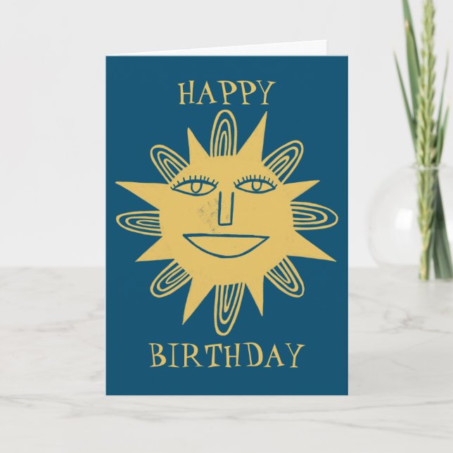 HAPPY BIRTHDAY SUNSHINE Blue Card (Front)