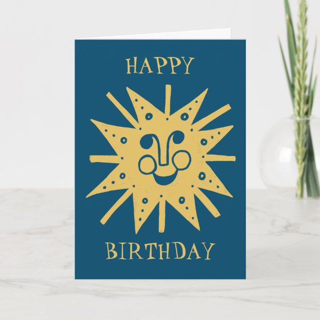 HAPPY BIRTHDAY SUNSHINE Blue Card (Front)