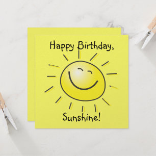 Happy Birthday, Sunshine! Card