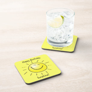 Happy Birthday, Sunshine! Coaster