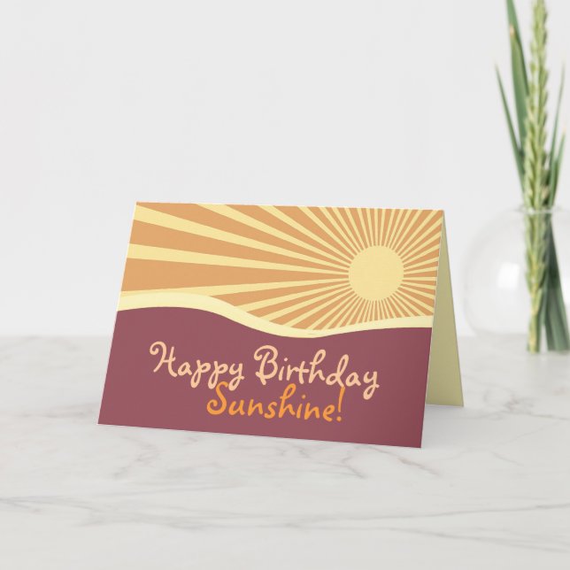 Happy Birthday Sunshine Hills Greeting Card (Front)