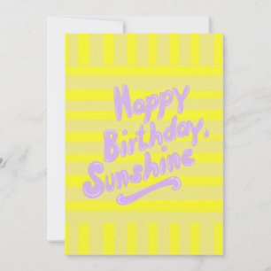 Happy birthday sunshine purple greeting Postcard