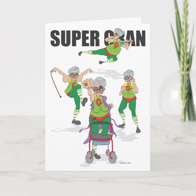 Happy Birthday Super Gran Card (Front)