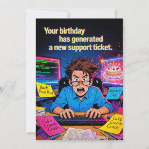 Happy Birthday Support Ticket Invitation