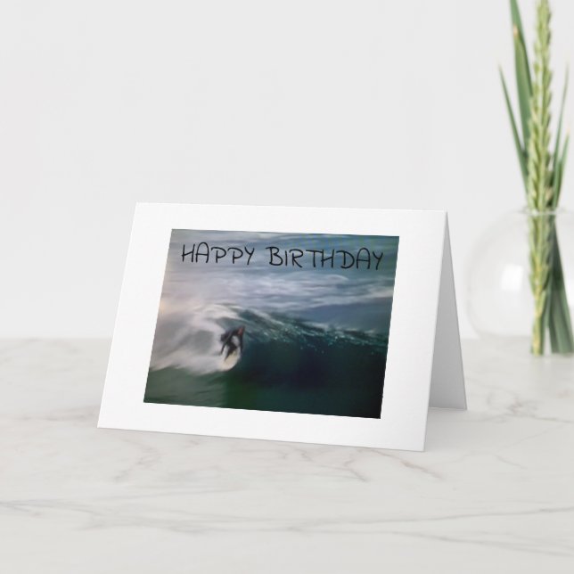 HAPPY BIRTHDAY ****SURFER**** CARD (Front)