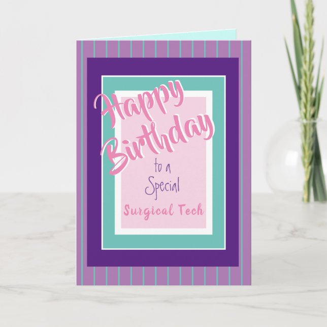 Happy birthday Surgical Tech greeting card (Front)