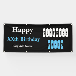 Happy Birthday Surprise Party Banner