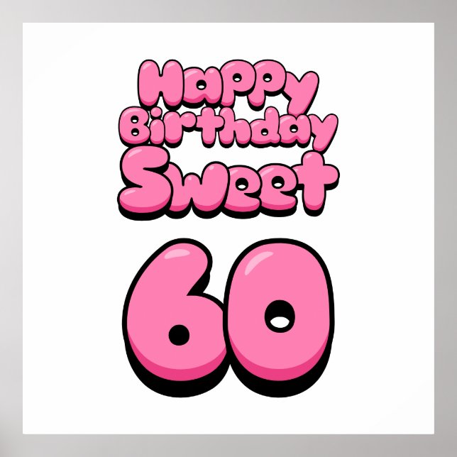 Happy Birthday Sweet 60 Poster (Front)