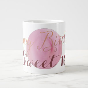 Happy Birthday Sweet As Pink Icing 16 Large Coffee Mug