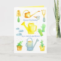 Happy Birthday Sweet Gardener Gardening Tools