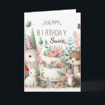 Happy Birthday Sweet Granddaughter Greeting  Card<br><div class="desc">"AI-generated artwork with design direction by Susang6"</div>