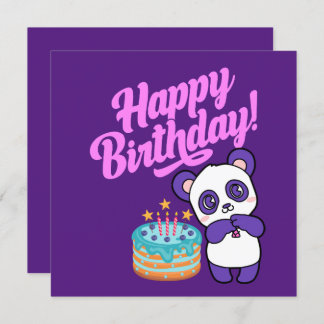 Happy Birthday Sweet Purple Panda