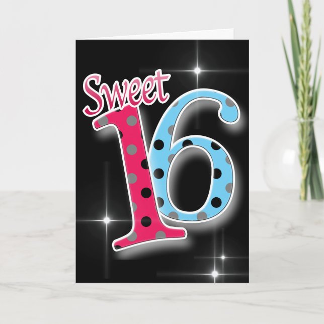 Happy Birthday Sweet Sixteen 16th Card (Front)