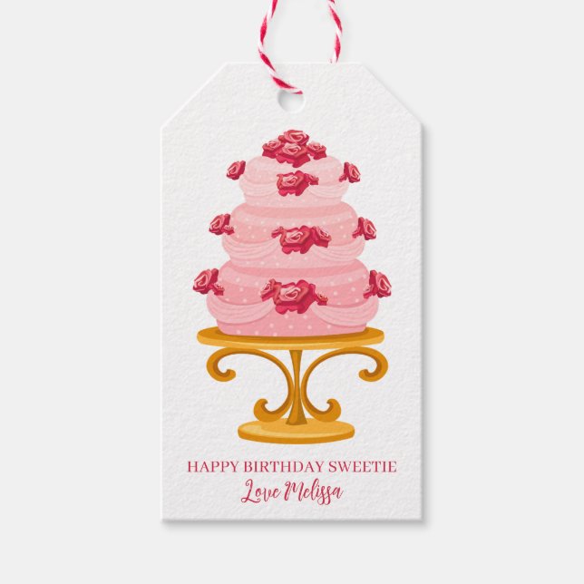 Happy Birthday Sweetie Gift Tags (Front)