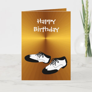 Happy Birthday Swing Dance Shoes for Dancers Card