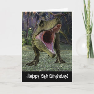 Happy Birthday T-rex Tyrannosaurus Custom Age Card