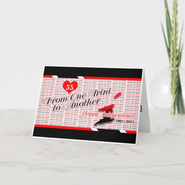 Happy Birthday T&T Independence Card (Front)