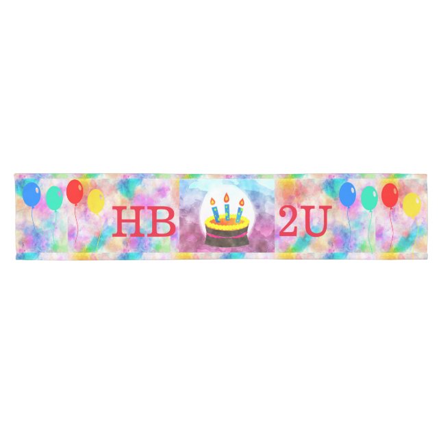 Happy Birthday Table Runner (Horizontal)