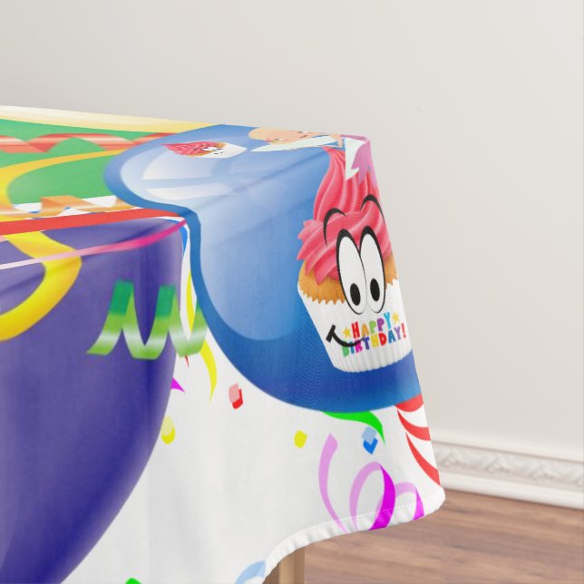 Happy Birthday Tablecloth Confetti (In Situ)