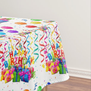 Happy Birthday Tablecloth Confetti