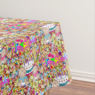 Happy Birthday Tablecloth Kids