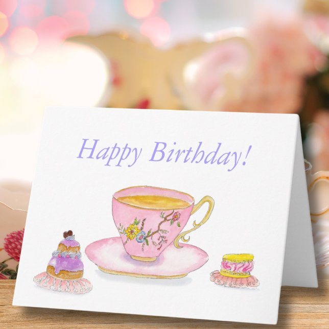 Happy Birthday Tea Time With Pasties Card (Creator Uploaded)