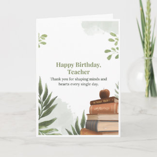 Happy Birthday Teacher Books Apple Card