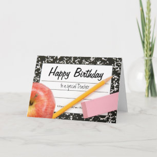 Happy Birthday Teacher Card