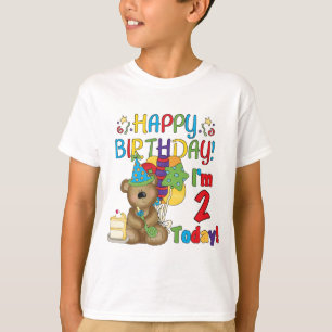 Happy Birthday Teddy Bear 2nd Birthday T-Shirt