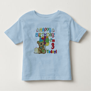 Happy Birthday Teddy Bear 3rd Tshirts and Gifts