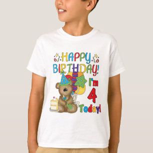 Happy Birthday Teddy Bear 4th T-shirts and Gifts