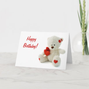 Happy Birthday Teddy Bear Greeting Card