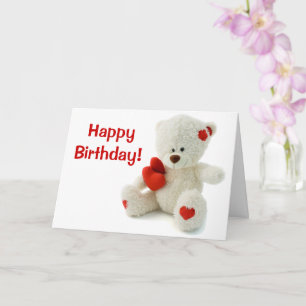 Happy Birthday Teddy Bear Greeting Card