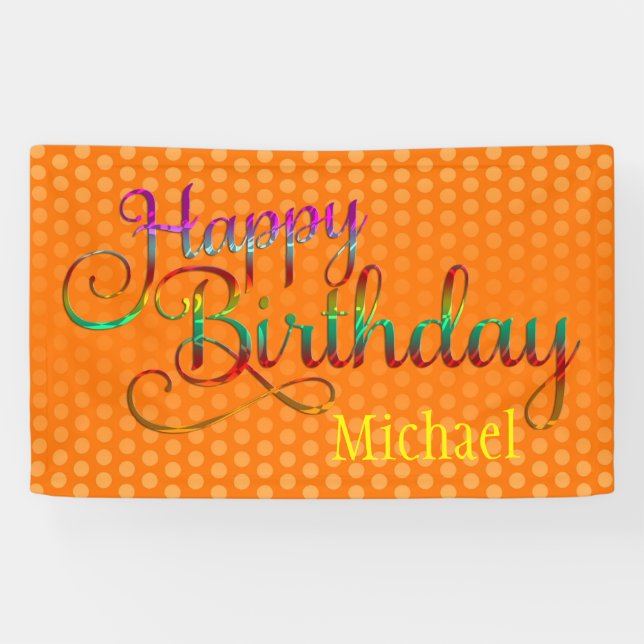 HAPPY BIRTHDAY - text design + your own ideas Banner (Horizontal)