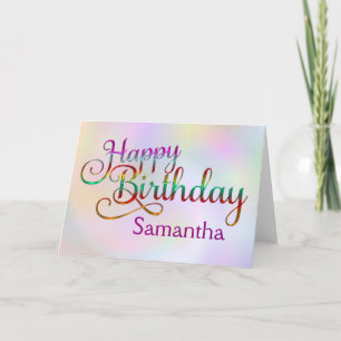 HAPPY BIRTHDAY - text design + your own ideas Card