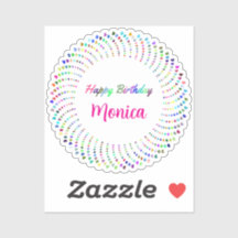 Happy birthday text with colourful hearts classic 