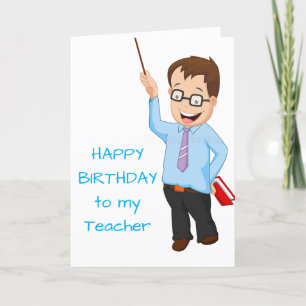 **HAPPY BIRTHDAY** & *THANK YOU* TEACHER CARD