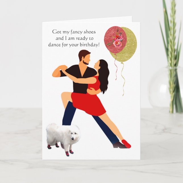 Happy Birthday! - the Red Dancing Shoes Card (Front)