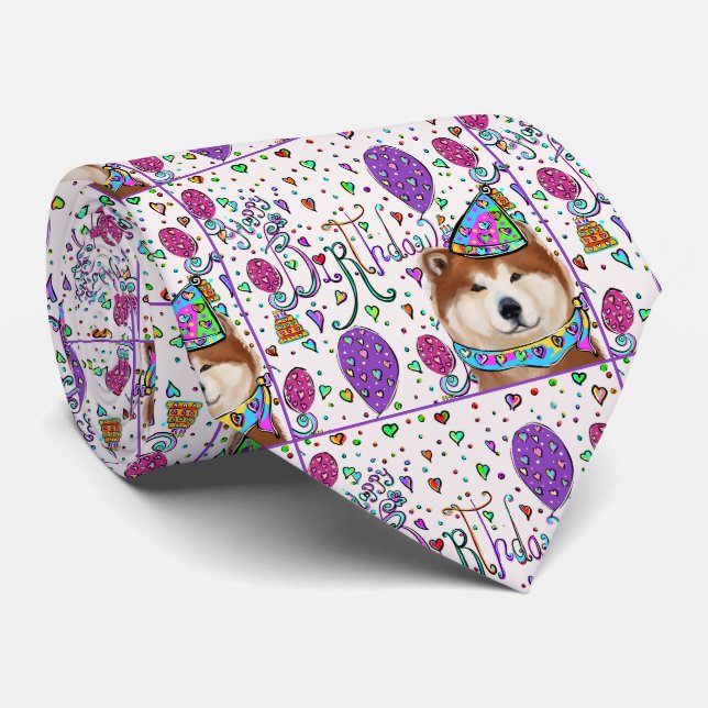 HAPPY BIRTHDAY TIE (Rolled)