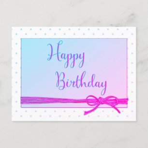 Happy Birthday Tied with a Bow Birthday Card