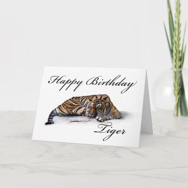 Happy Birthday Tiger Card (Front)