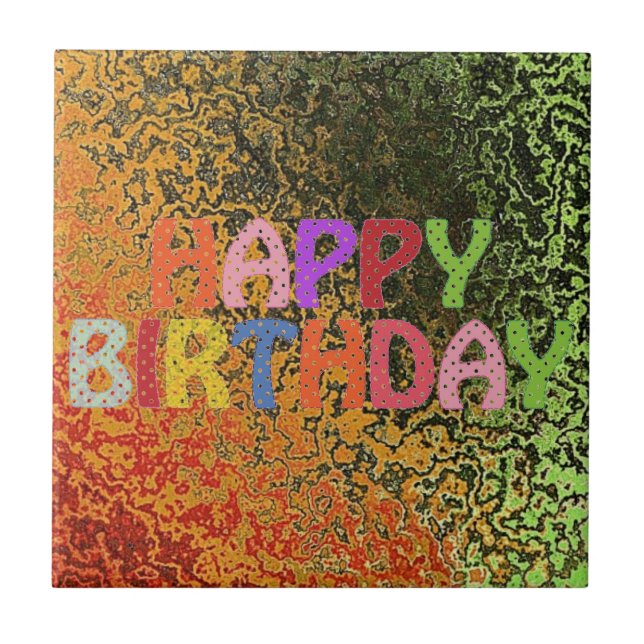 Happy Birthday Tile (Front)
