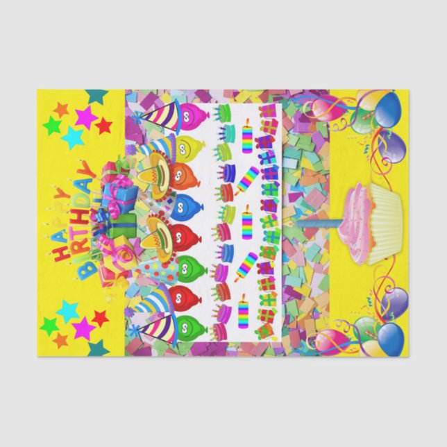 Happy Birthday Tissue Paper (Front)