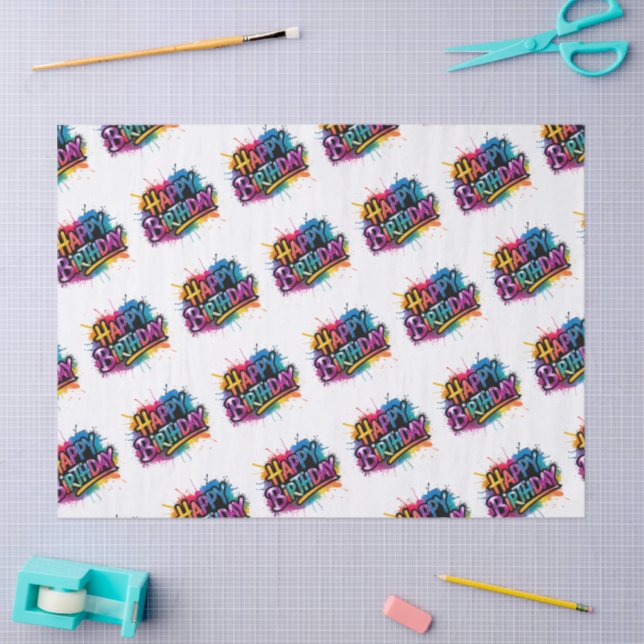 Happy Birthday Tissue Paper (Craft)